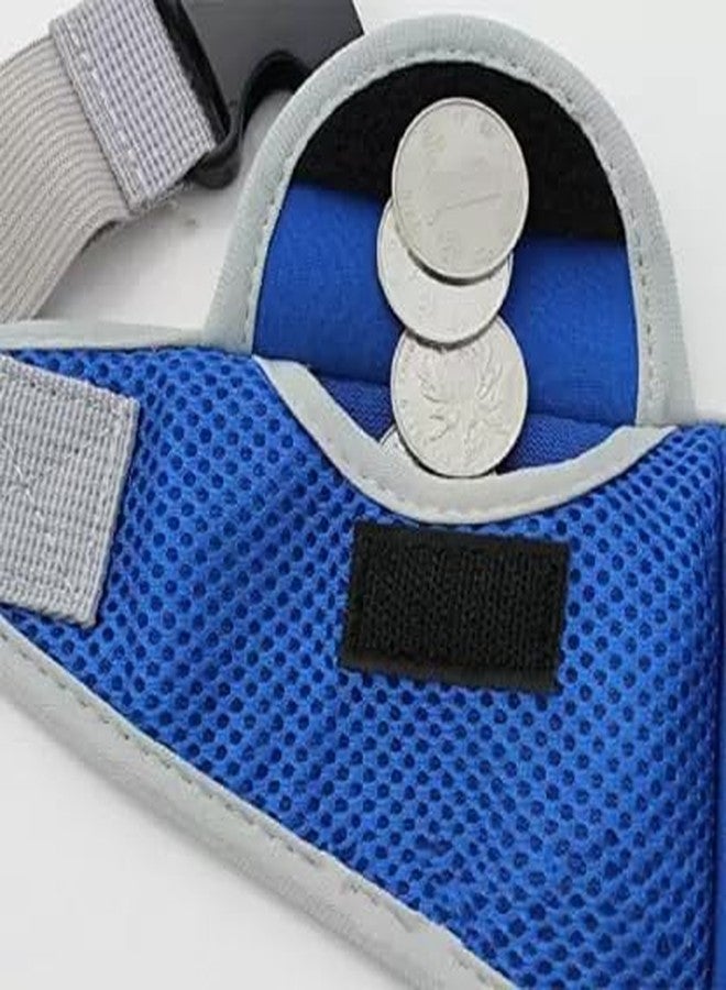 إيّو إيسيز حقيبة خصر من إيوس مزودة بفتحة للزجاجة وجيب للهاتف الذكي، حقيبة خصر زرقاء - Image 5